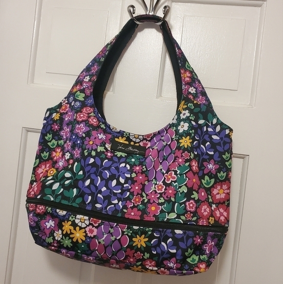 EC Vera Bradley Floral Print Zip Close Shoulder Bag, Versatile - Picture 1 of 8